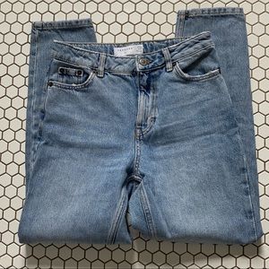 Topshop High Waisted Mom Jean Size 25x30 Tapered Leg